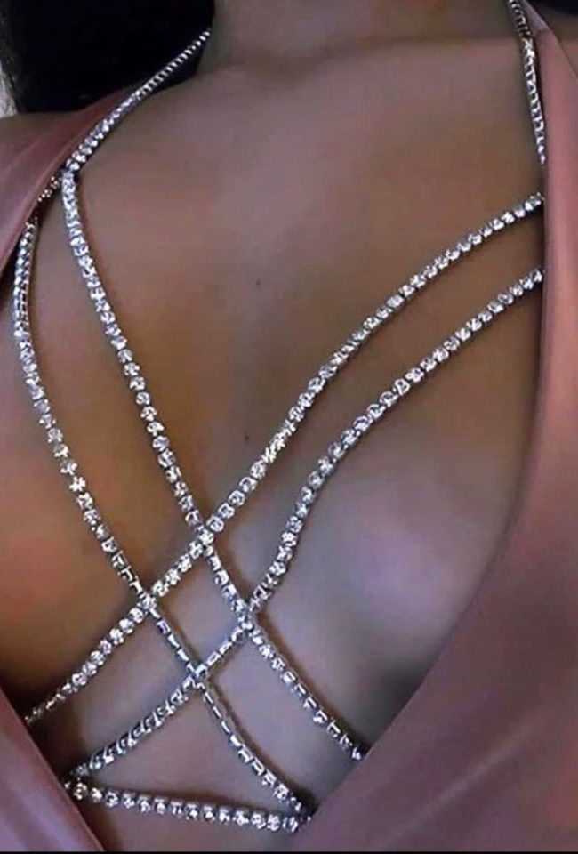 Αλυσίδα Σώματος Body Silver X Chain - ALS8013