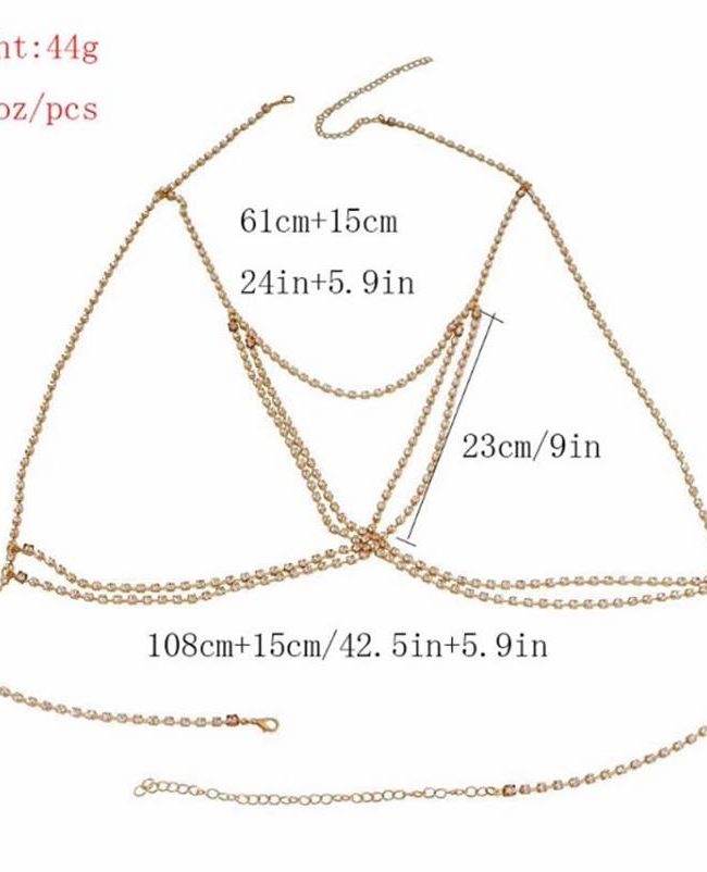 Αλυσίδα Σώματος Body Silver X Chain - ALS8013